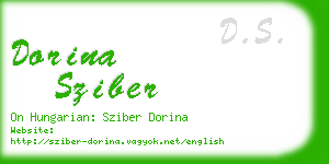 dorina sziber business card